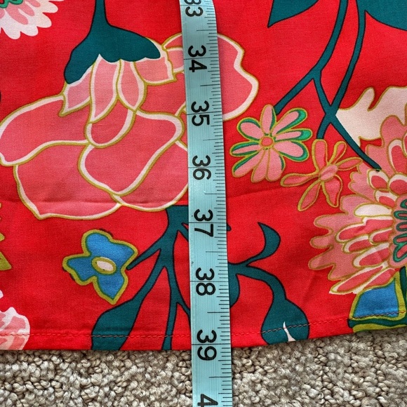 NWT J. Crew Floral Red Dress, Short Length, Long Sleeve, V-Neck, Size 16, NEW - Picture 10 of 15